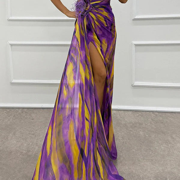 Vibrant Draped Dress