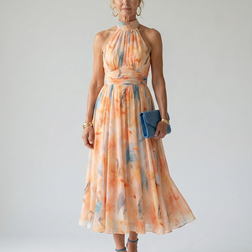 Soft Halter Midi Dress