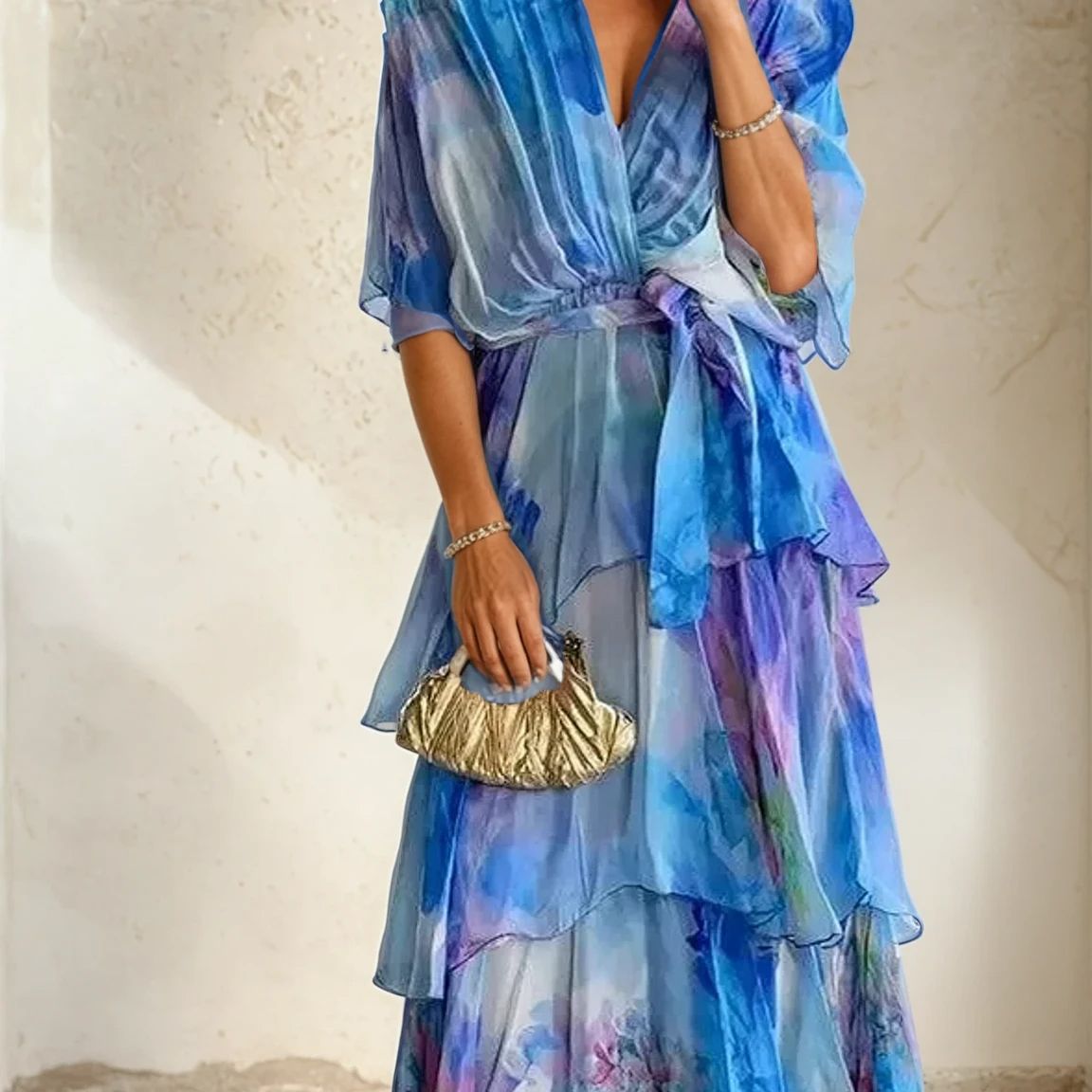 Layered Floral Sun Dress