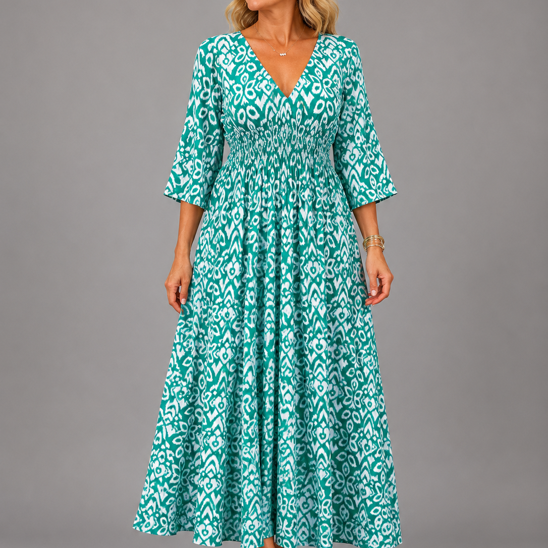 Althea™ | Bohemian Flow Midi Dress