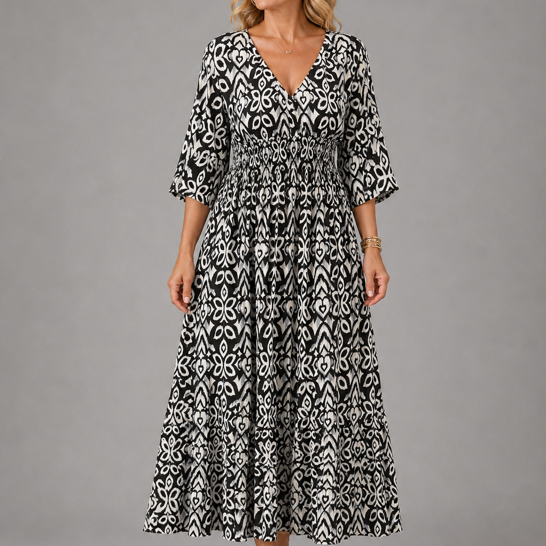 Althea™ | Bohemian Flow Midi Dress