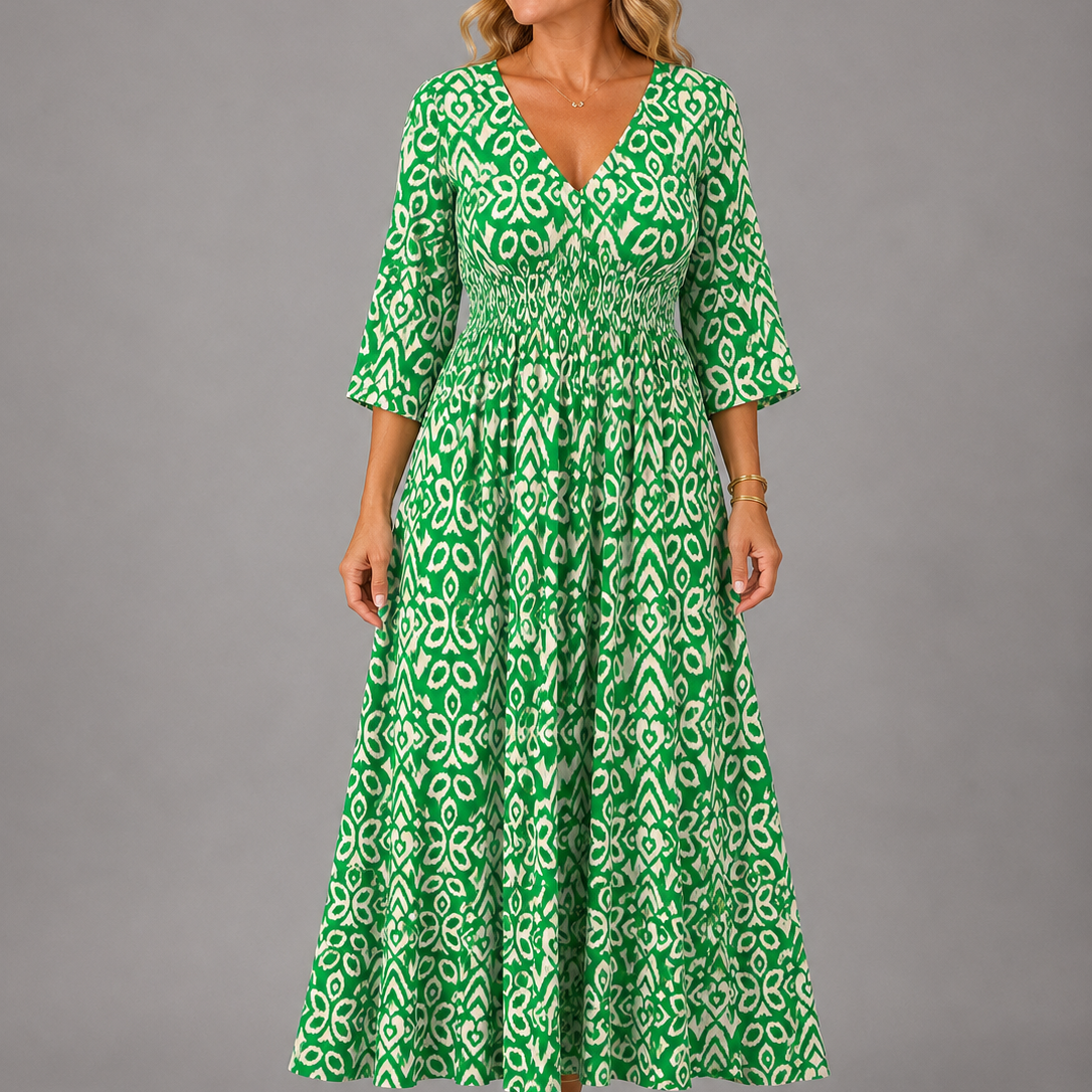 Althea™ | Bohemian Flow Midi Dress