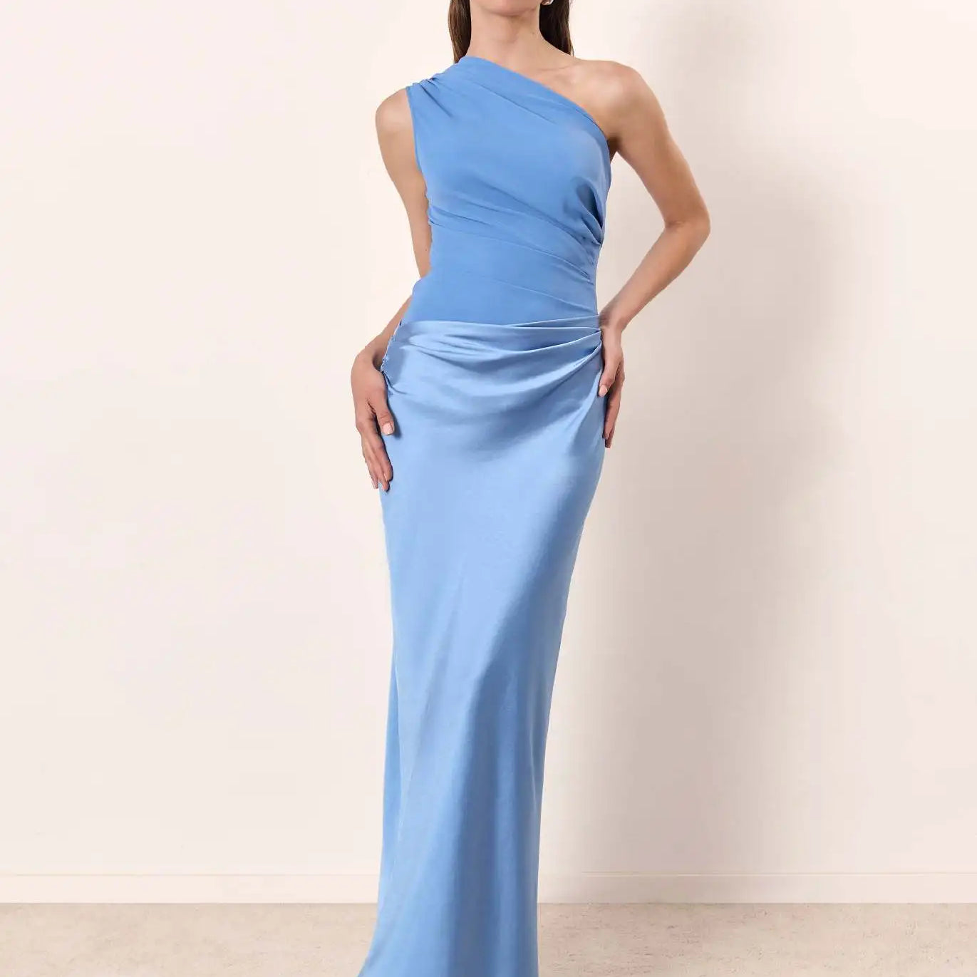 Maxi Dress with a Guilt in Satin