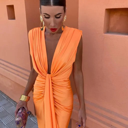 Elegant Pleated Dress
