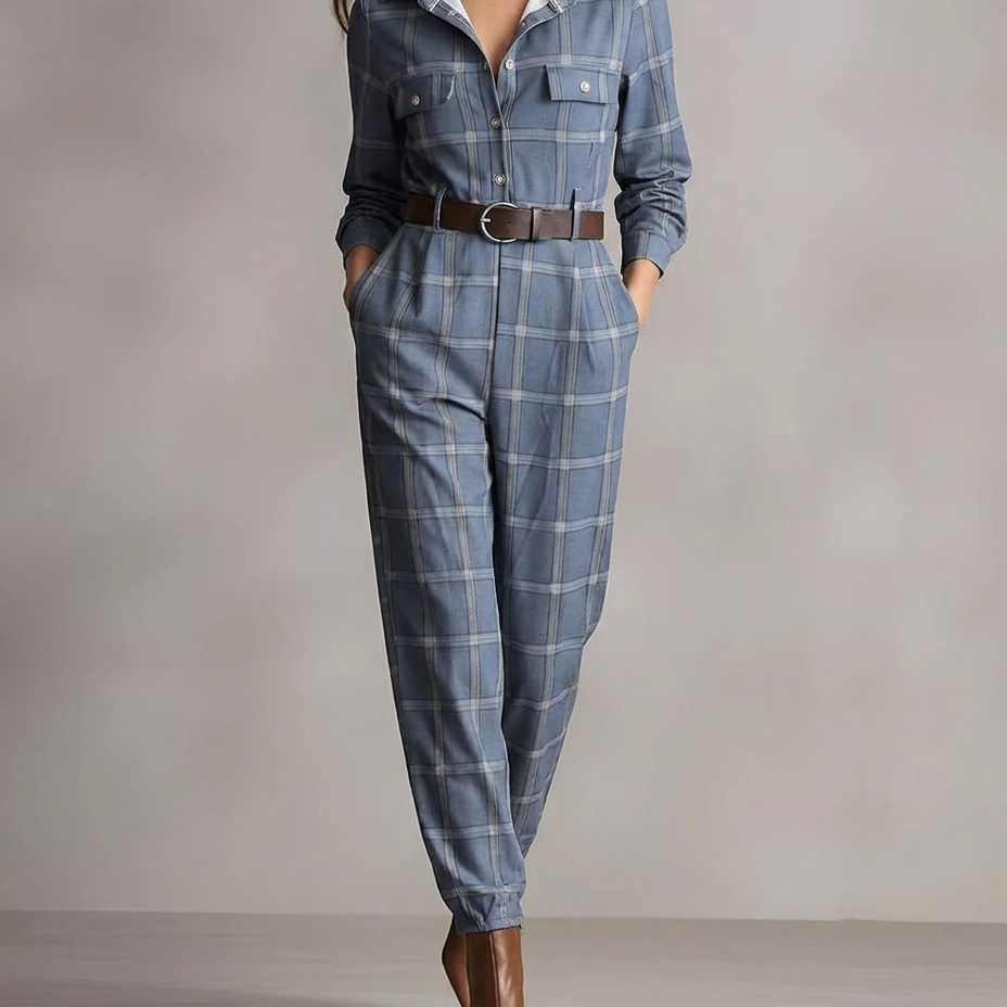 Anna™ | elegant checkered jumpsuit