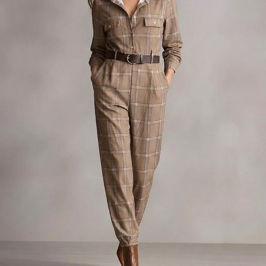 Anna™ | elegant checkered jumpsuit