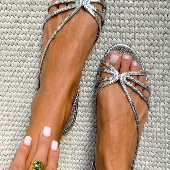 Gina | Golden Sandals Summer Elegance