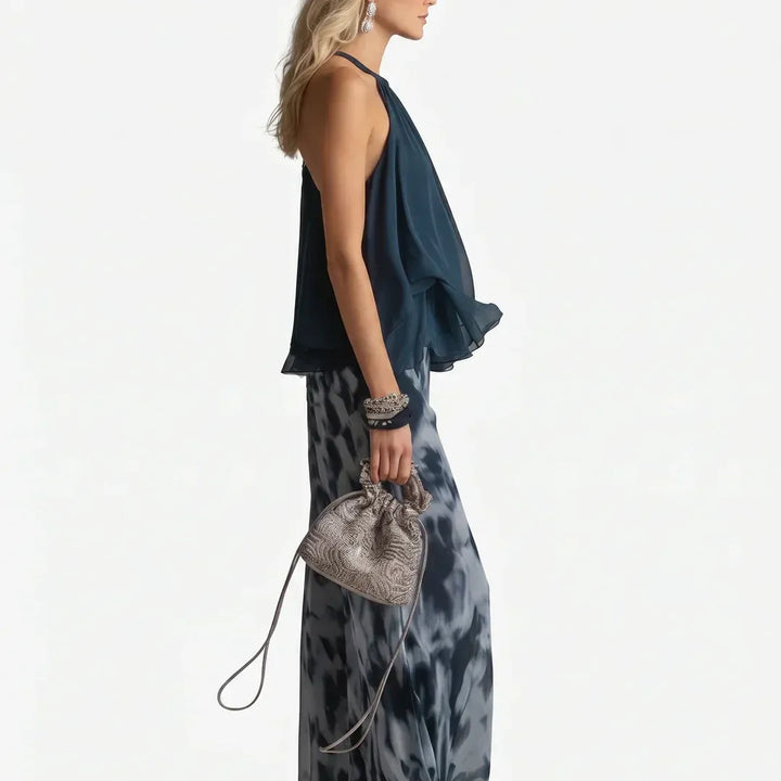 Elegant two-piece chiffon set