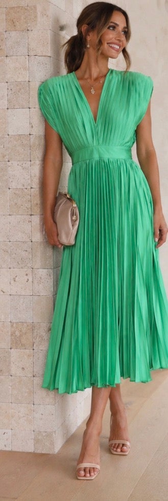 Timeless Pleated Midi Dress