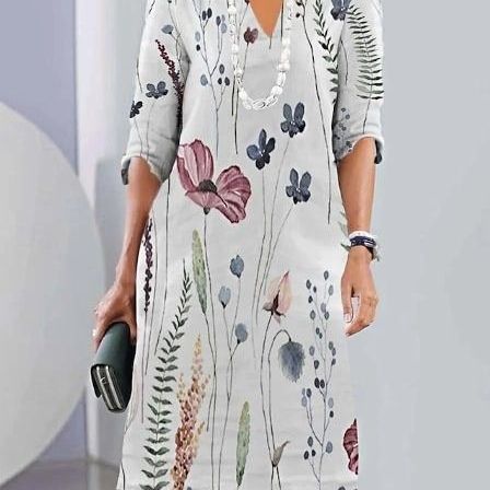 Oaklyn Tulip Floral Double Layer Midi Dress
