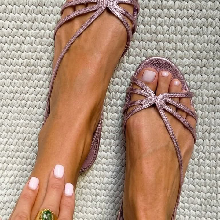 Gina | Golden Sandals Summer Elegance