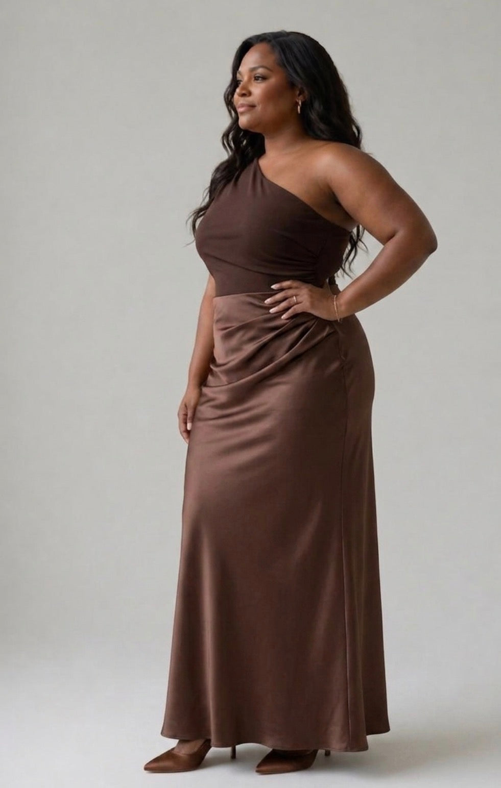 Maxi Dress with a Guilt in Satin
