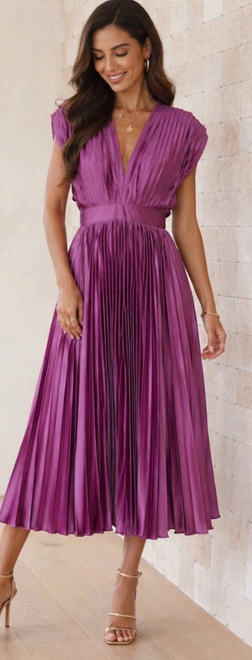 Timeless Pleated Midi Dress
