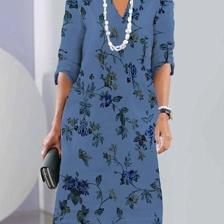 Oaklyn Tulip Floral Double Layer Midi Dress