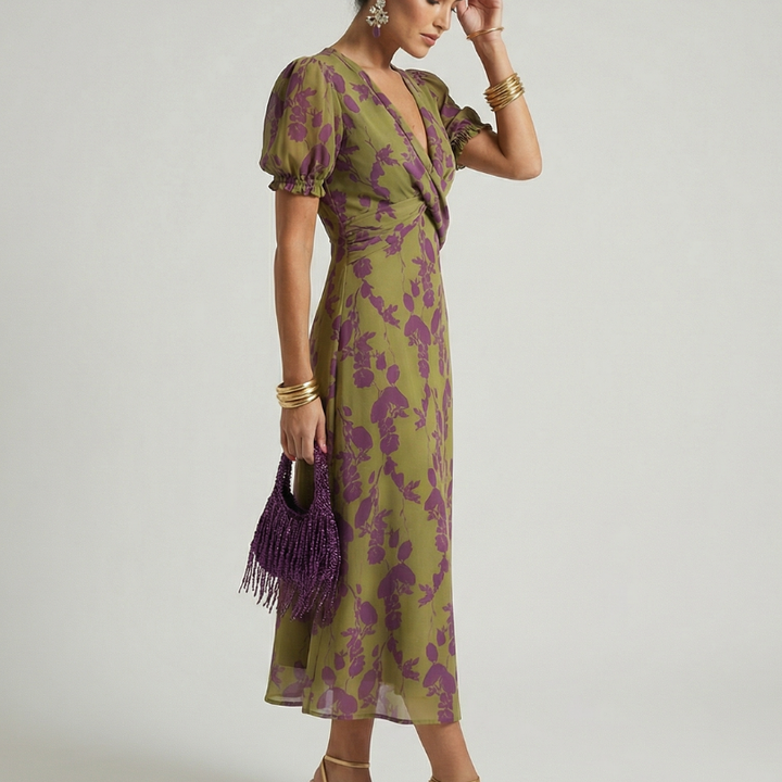 Violet | Relaxed Floral Midi Dress