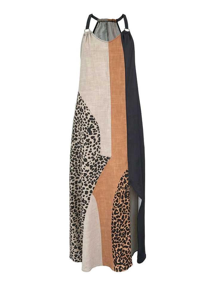 Myrna™ Leopard Halter Maxi Dress