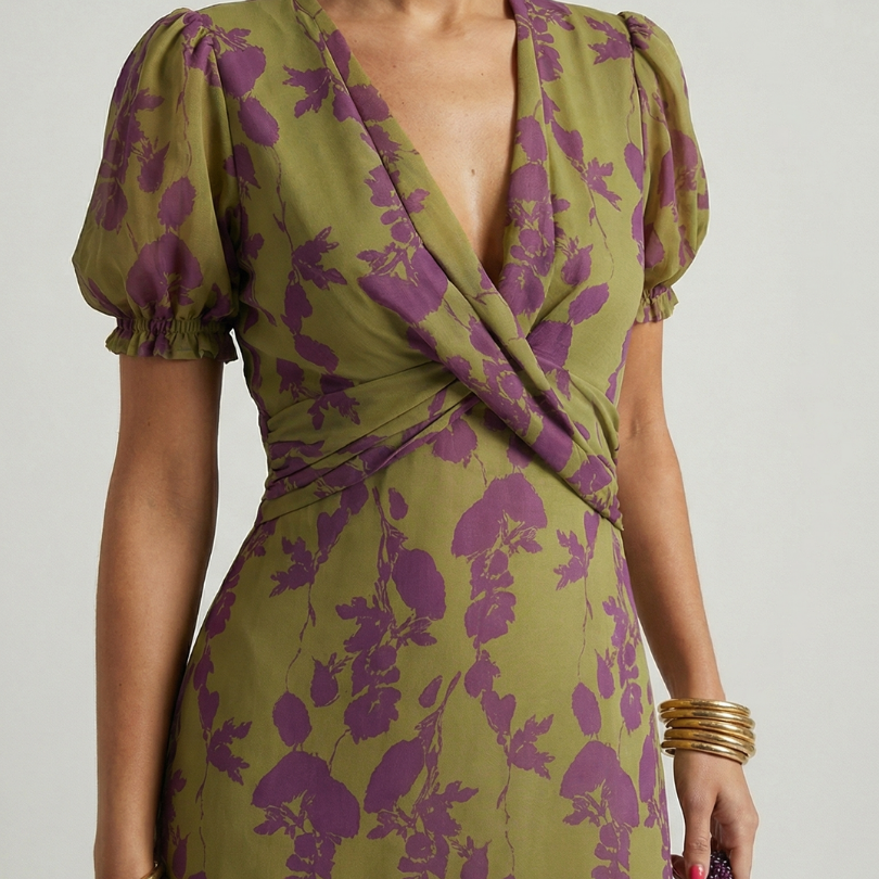 Violet | Relaxed Floral Midi Dress