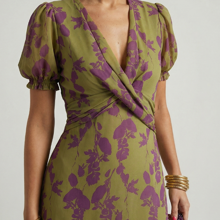 Violet | Relaxed Floral Midi Dress