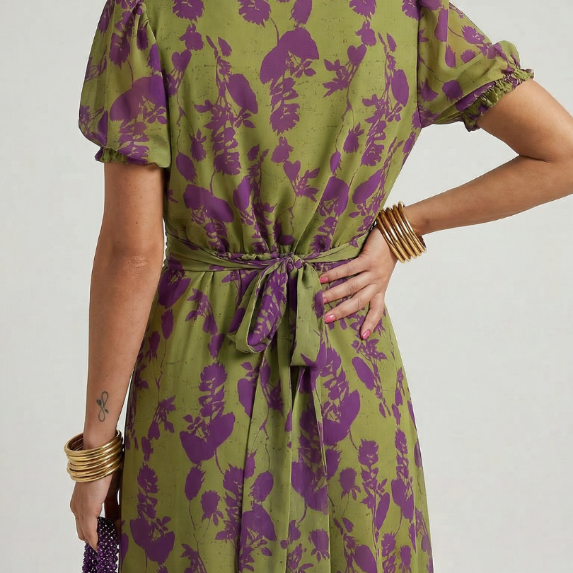 Violet | Relaxed Floral Midi Dress