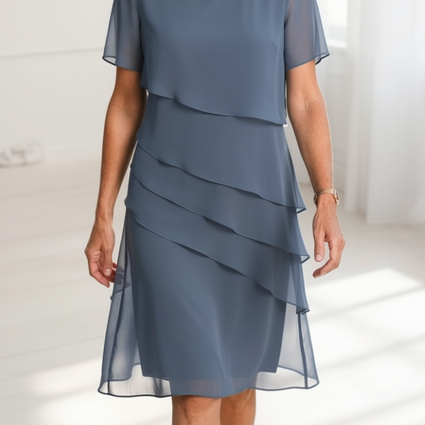 Linda | Elegant Comfort Ruffle Dress