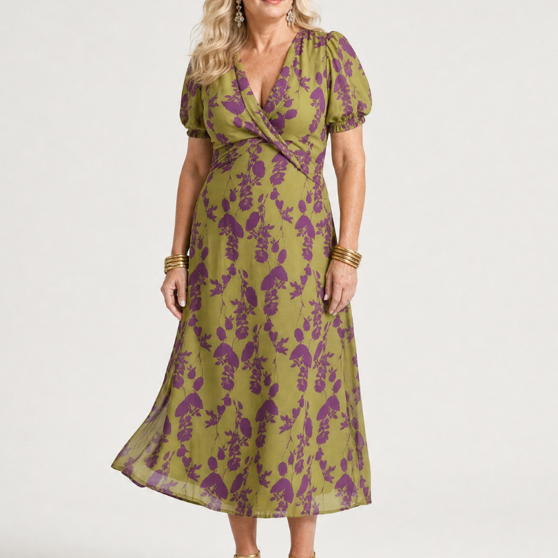 Violet | Relaxed Floral Midi Dress