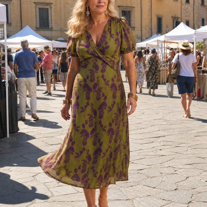 Violet | Relaxed Floral Midi Dress