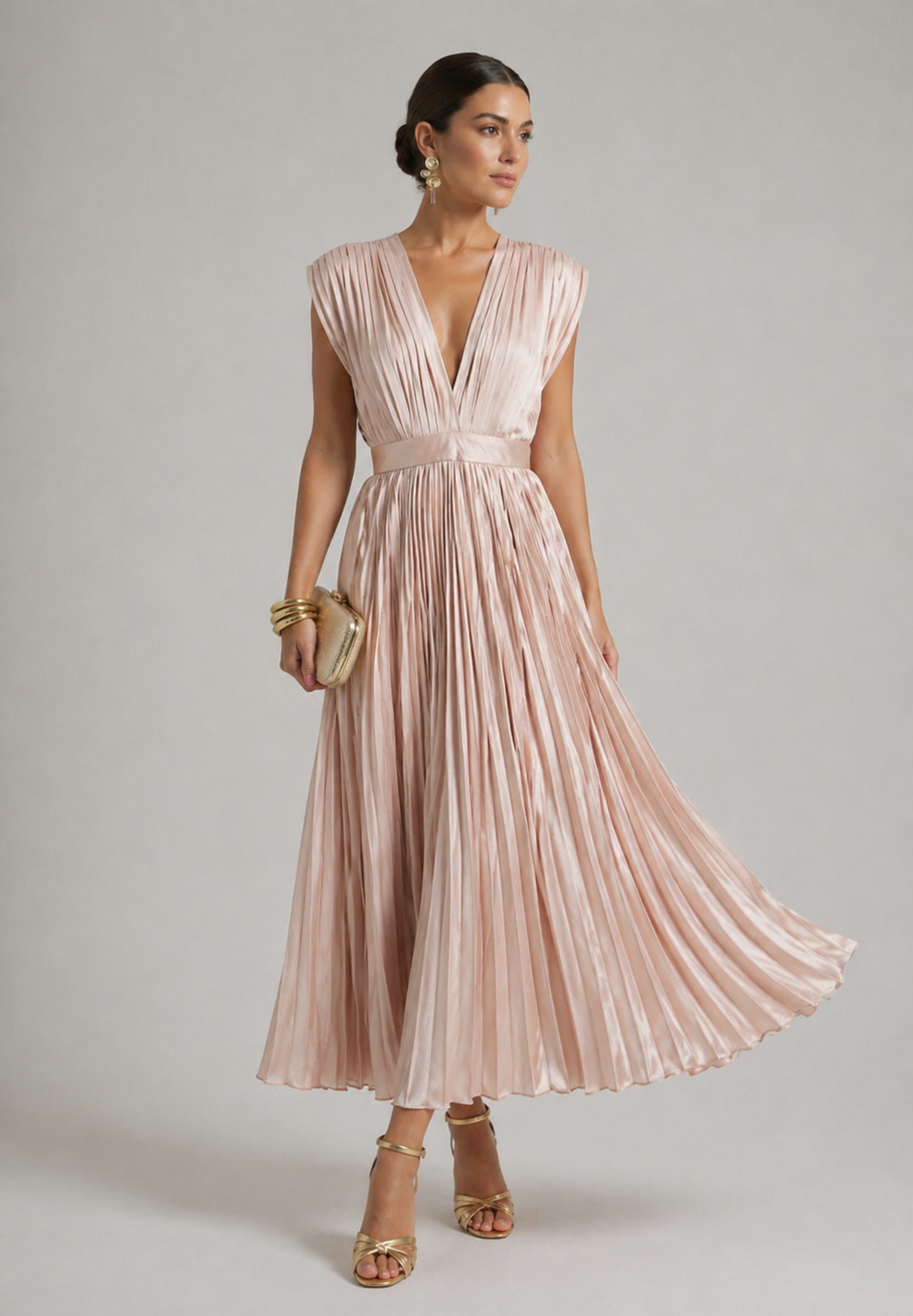 Timeless Pleated Midi Dress