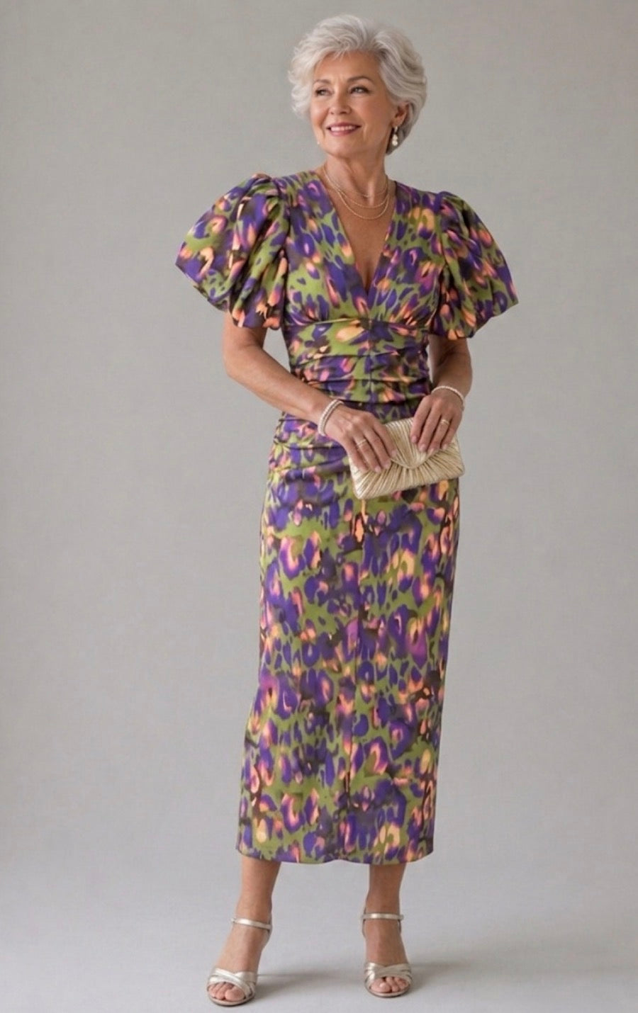 Dress with Puff Sleeves