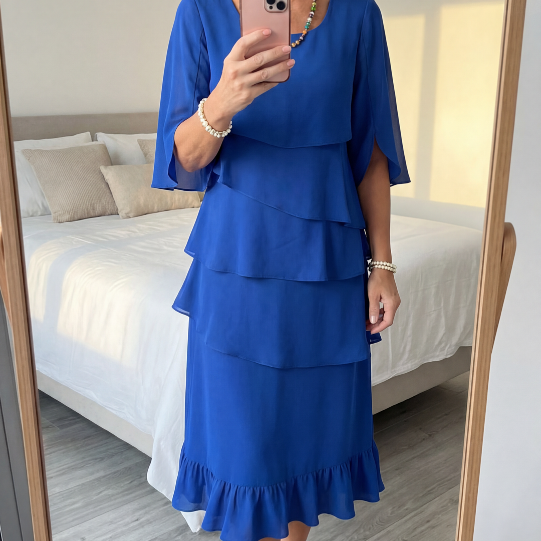 Lily Tiered Ruffled Midi Dress