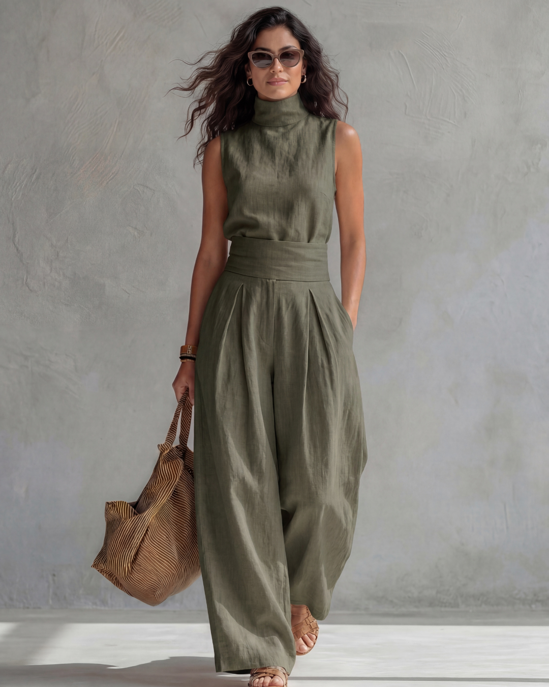 Maria | Elegant Wide Leg Pants and Top Set