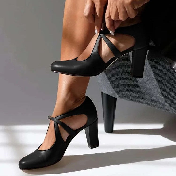 Candace™ | Elegant Genuine Leather Comfort Heels