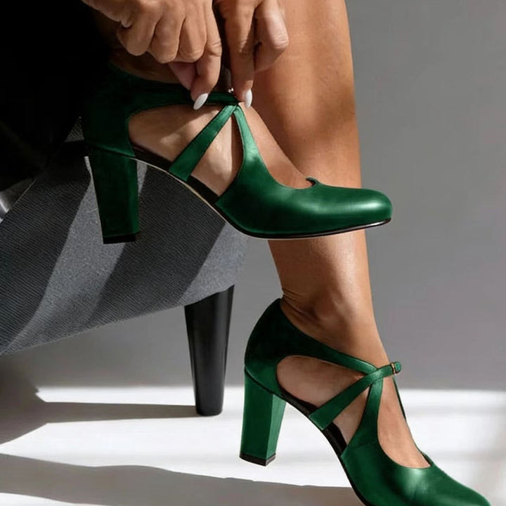 Candace™ | Elegant Genuine Leather Comfort Heels