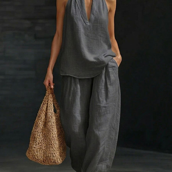 Zoe™ Sleeveless Set with Wide Pants