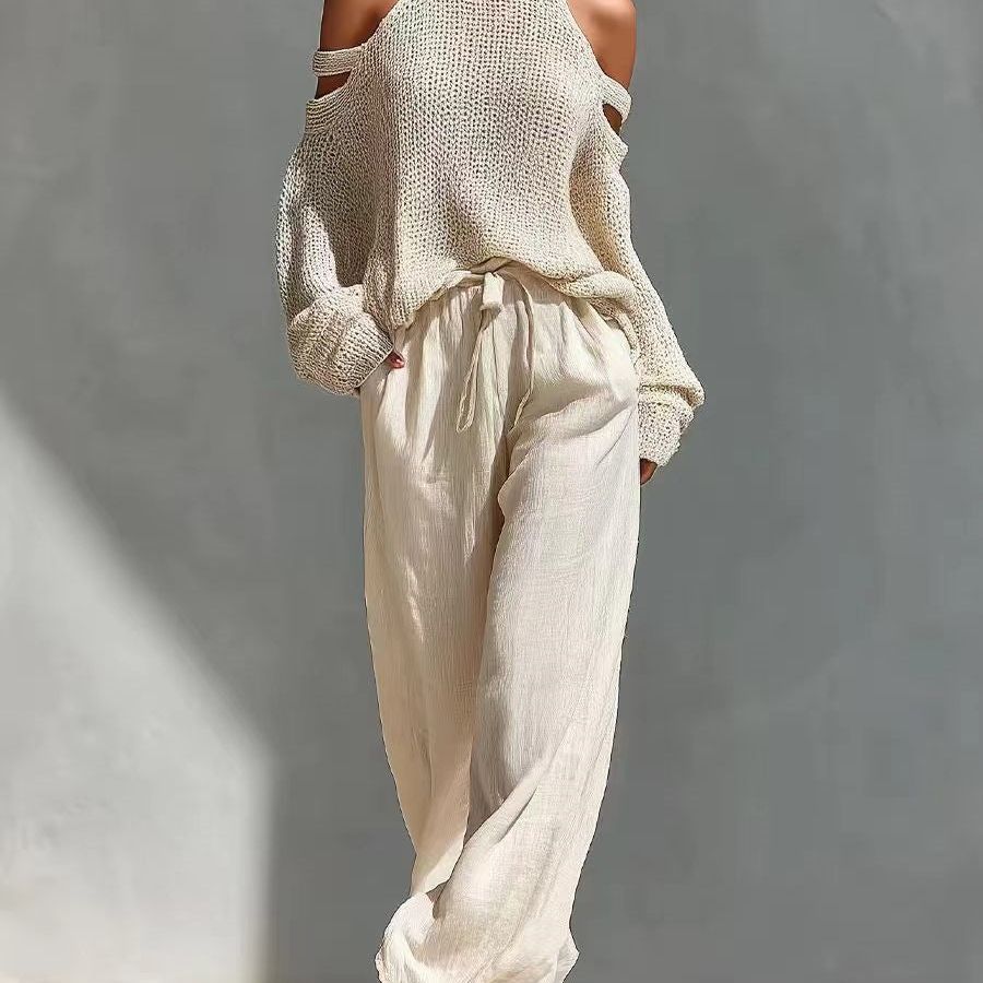 Fashion Knit and Linen Set
