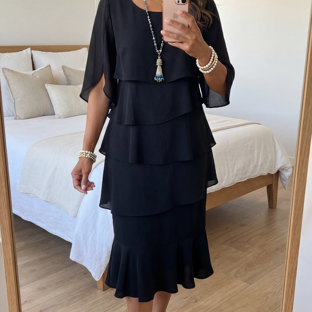 Lily Tiered Ruffled Midi Dress