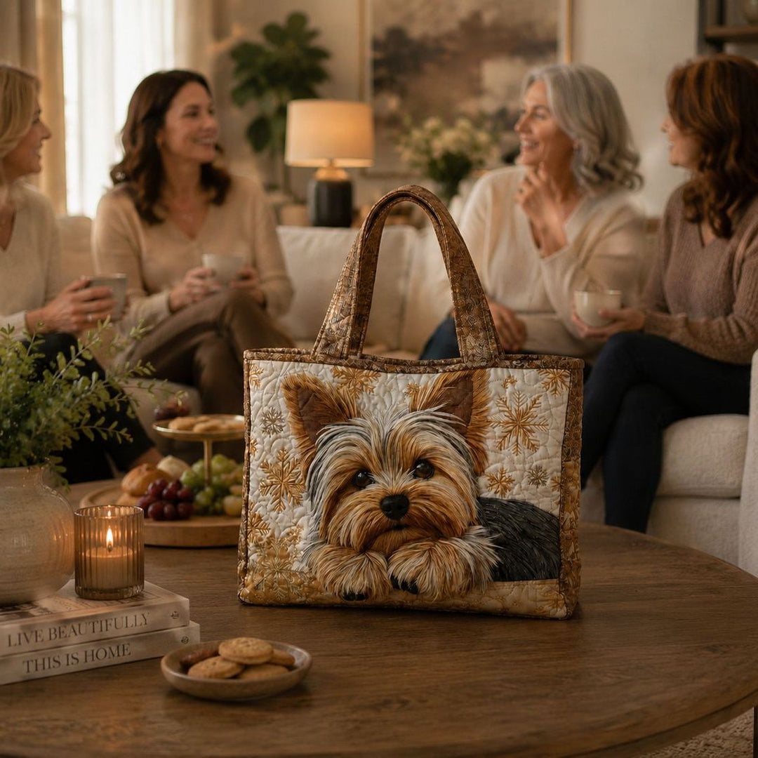 Quilted Tote Bag - Adorable Yorkshire