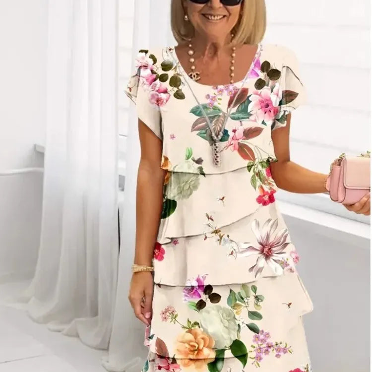 Helena | Elegant Comfort Ruffle Dress