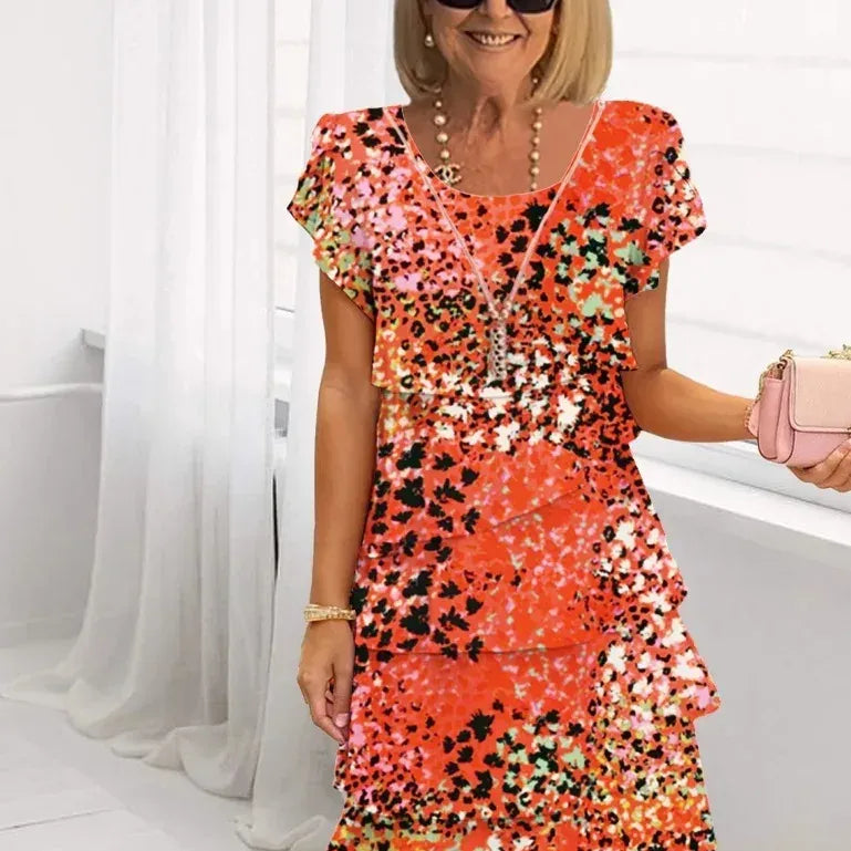 Clarissa | Elegant Comfort Ruffle Dress