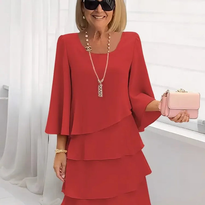 Catherine | Elegant Comfort Ruffle Dress