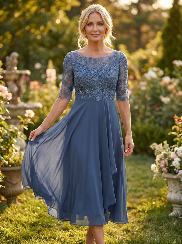 Zaria | The Flattering Lace Midi Dress