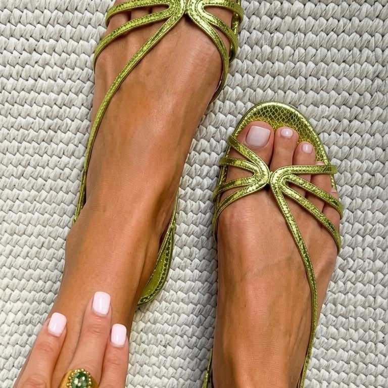 Gina | Golden Sandals Summer Elegance