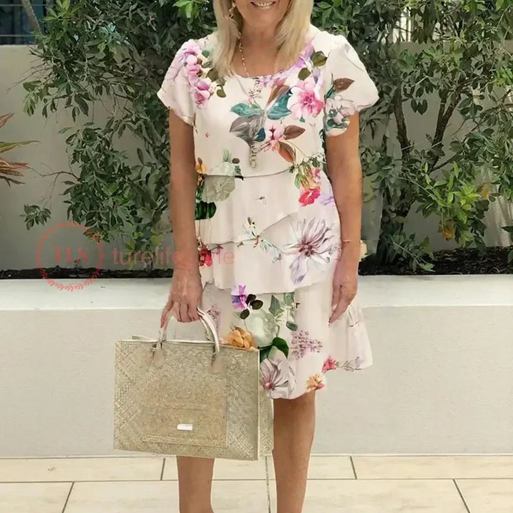 Giselle™ - Pleated Ruffled Floral Dress
