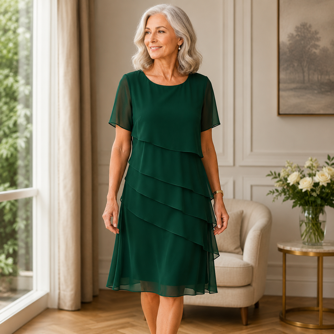 Lynn | Elegant Comfort Ruffle Dress