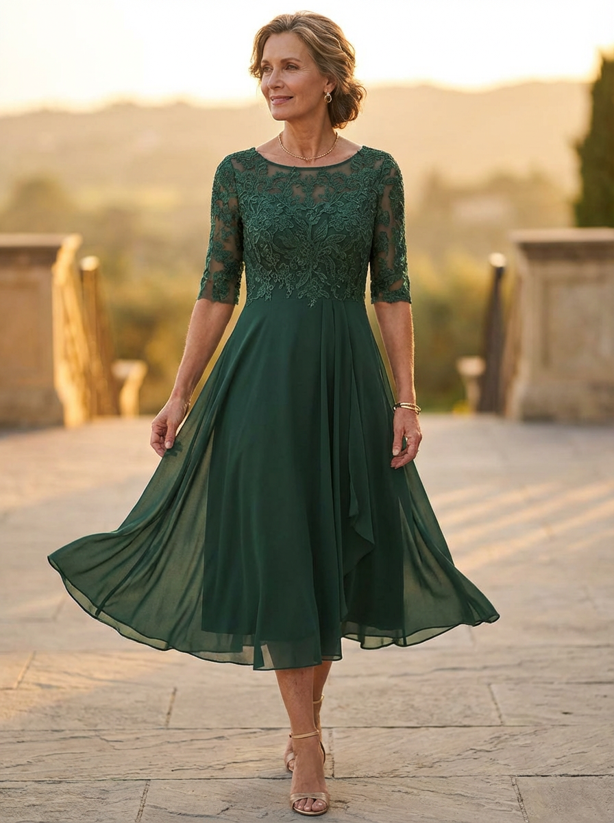 Zaria | The Flattering Lace Midi Dress