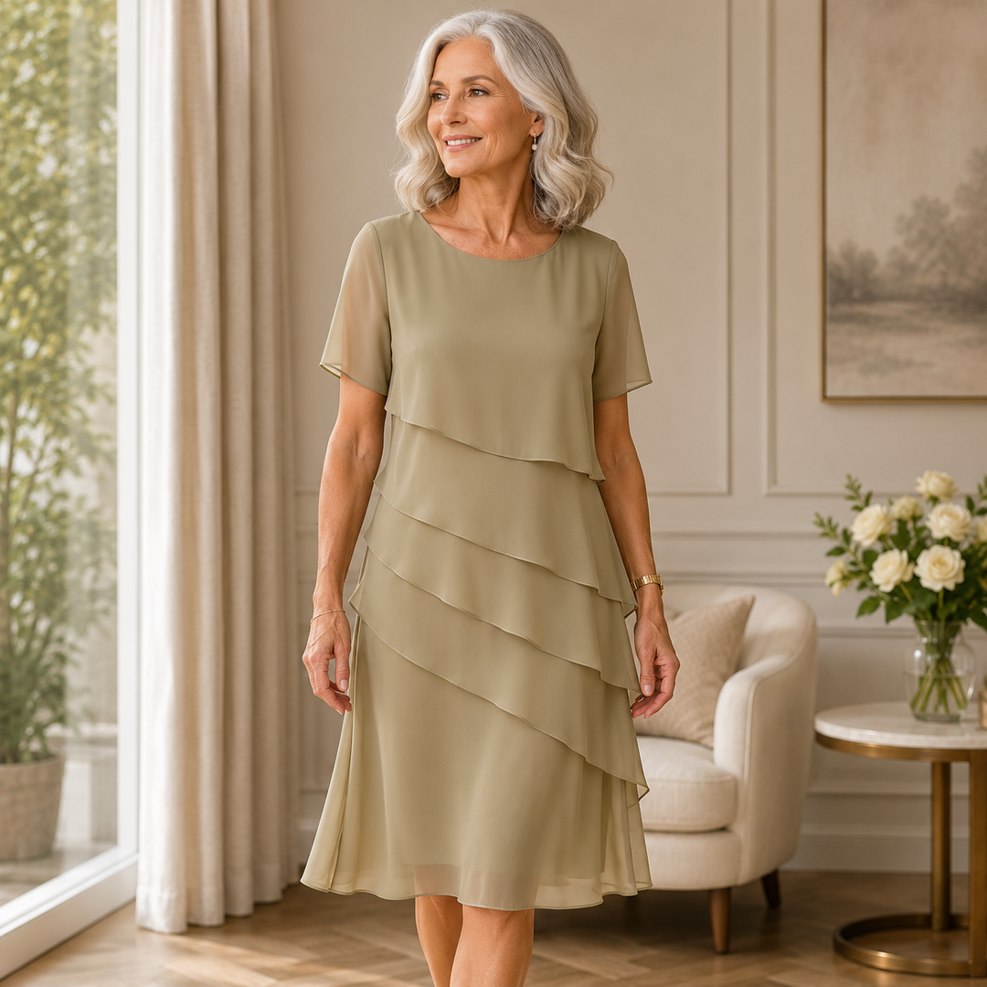 Lynn | Elegant Comfort Ruffle Dress