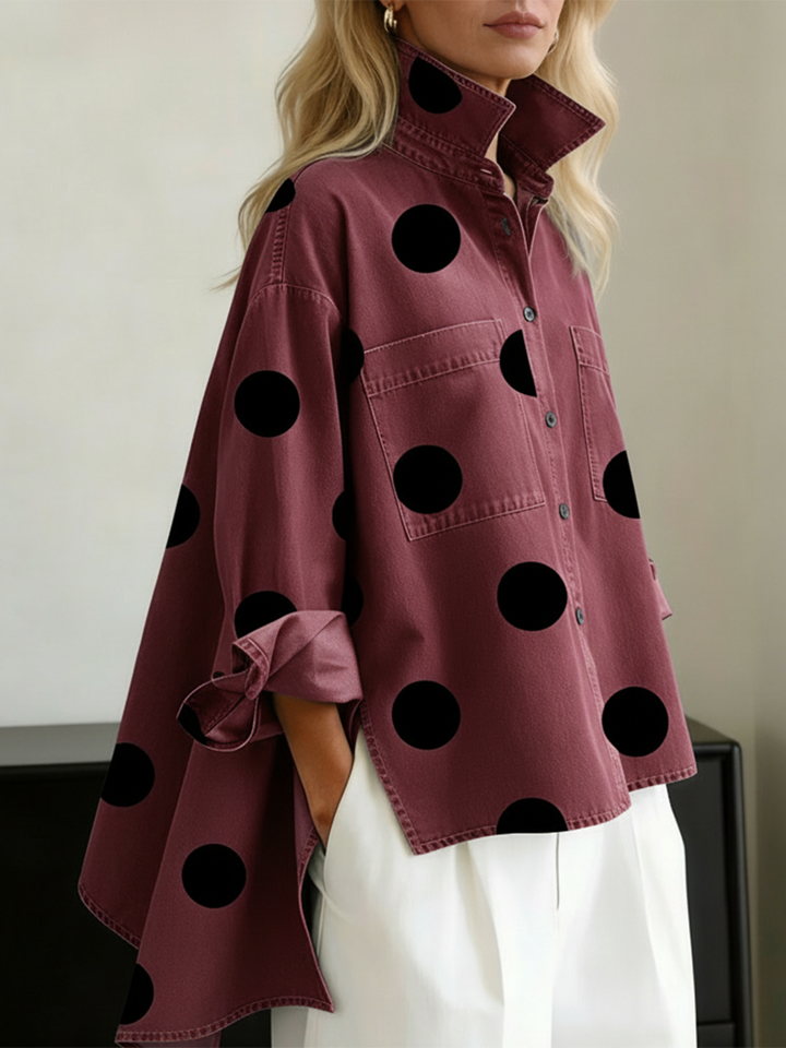 Peggy | Polka Dot Overshirt for Women