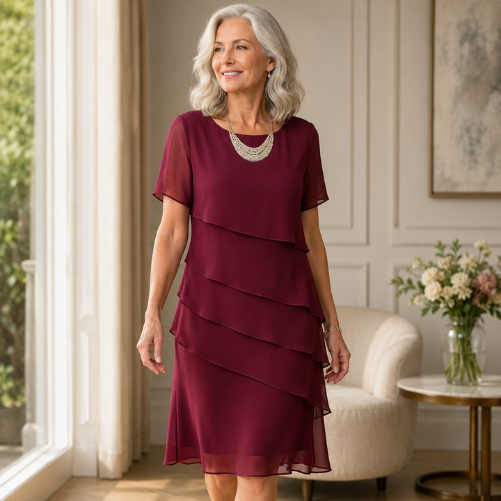 Lynn | Elegant Comfort Ruffle Dress